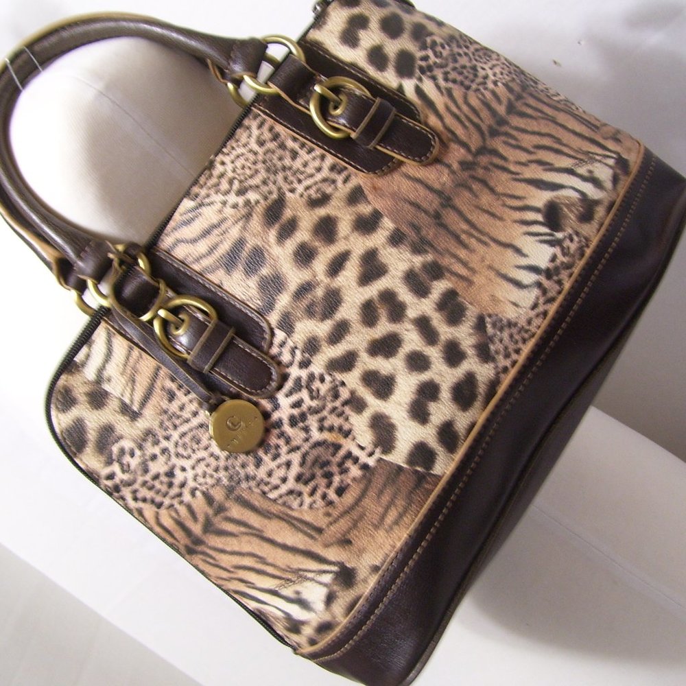 Fashion LC Lauren Conrad America Handbag Vegan Jungle Leopard Print NWOT